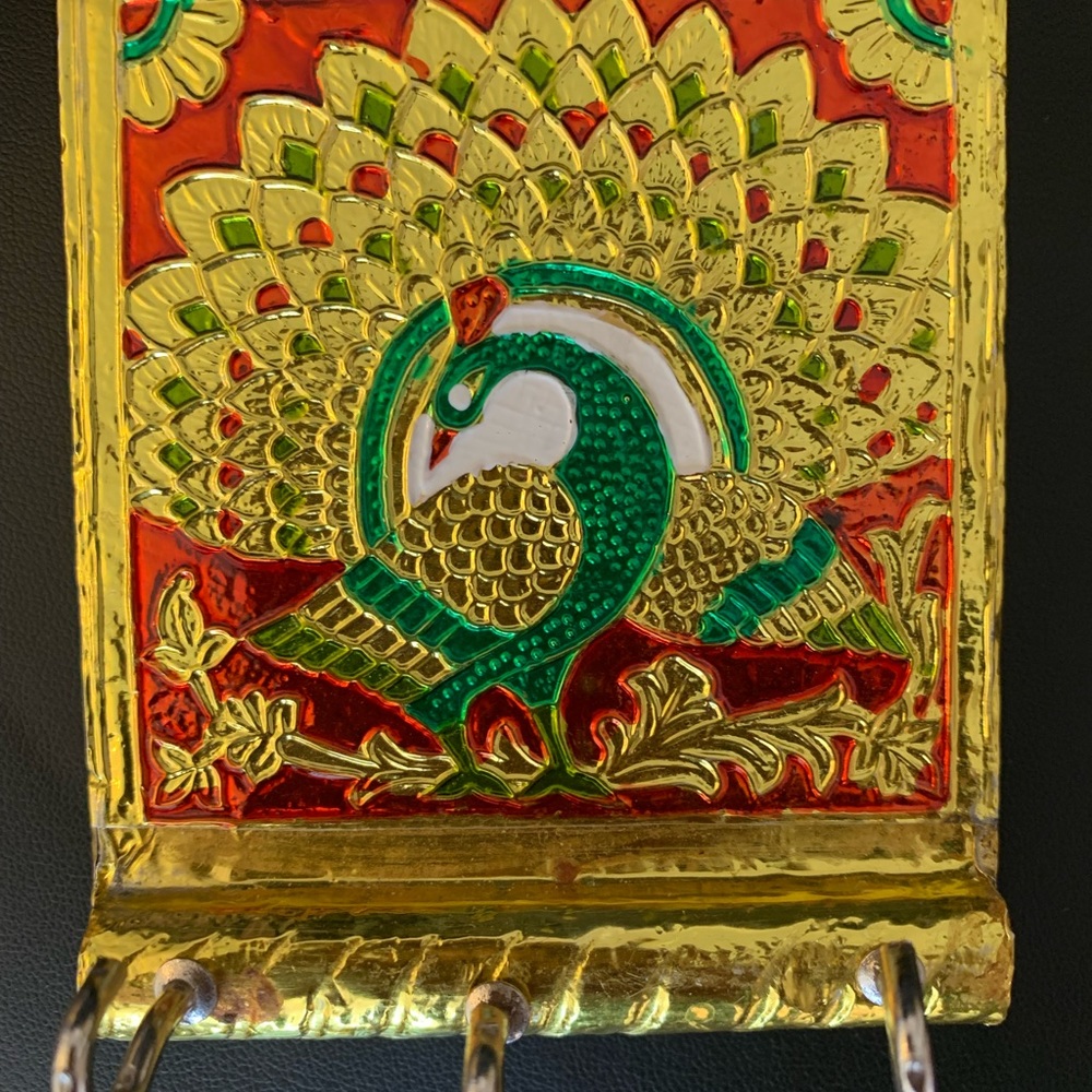 Beautiful Peacock Antique Keyholder from India